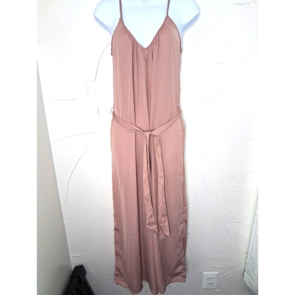 American Eagle Outfitters Pants - American Eagle Wide Leg Jumpsuit Size XS Sleeveless Belted Travel Beach Silky